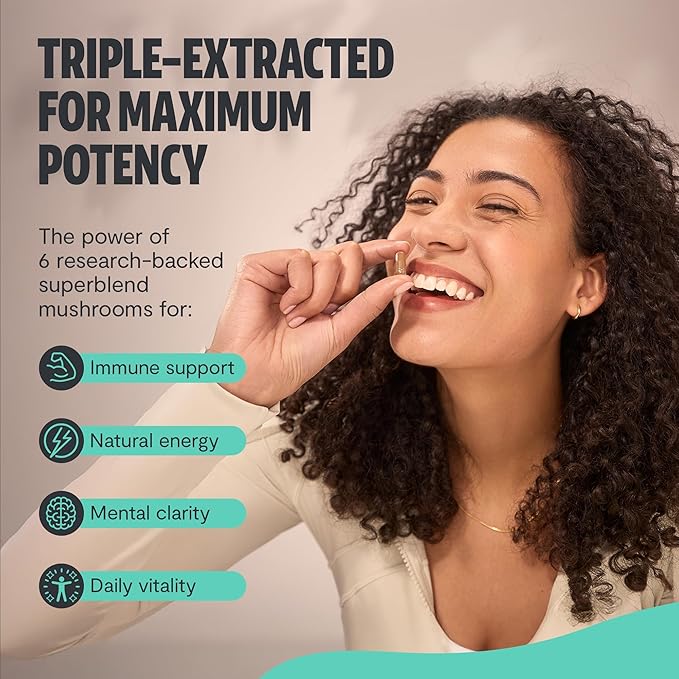 FreshCap Ultimate Mushroom Supplement 12,000mg - Nootropic Complex Capsules, Organic Mushroom Immune Support, Brain Supplements for Memory and Focus, Ayurveda Nootropic (180 Capsules)