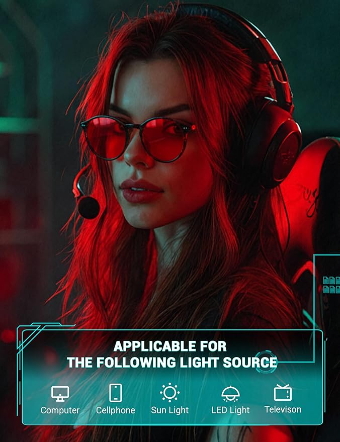 TIJN Blue Light Blocking Glasses Men Women Vintage Thick Round Rim Frame Eyeglasses