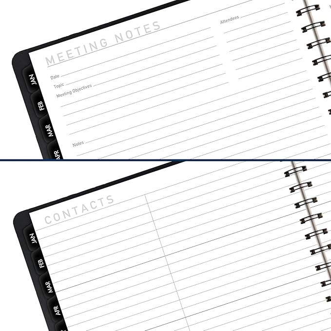 AT-A-GLANCE 2026 Appointment Book Planner, Weekly & Monthly, 8.25" x 11", Large, Half-Hourly, Contemporary, Black (70950X0526)