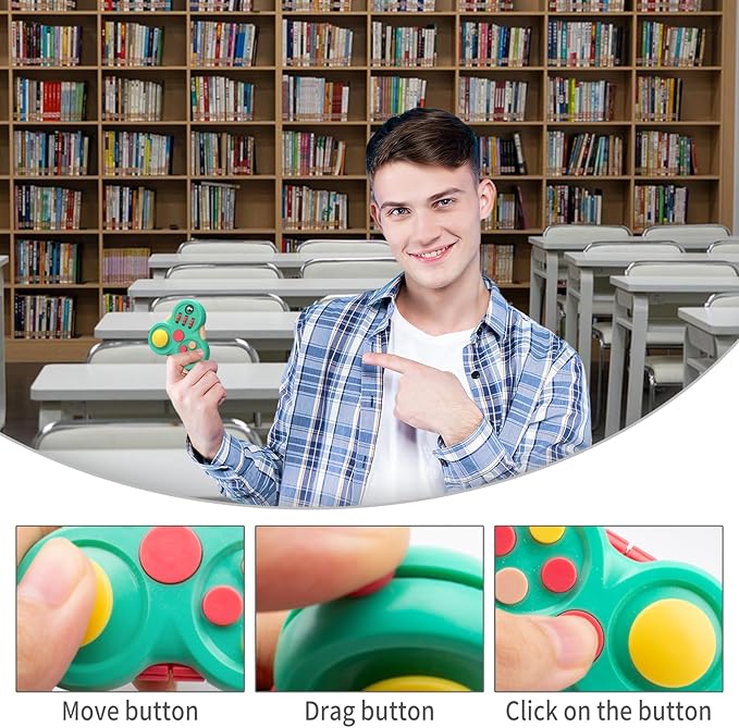 Fidget Toys for Adults,1PCS Fidget Pad Easter Basket Stuffers for Boys Girls,Sensory Toys Stress Relief Cube Clicker Controller,ADHD Autism Fidget Spinner for Office Desk Travel Games