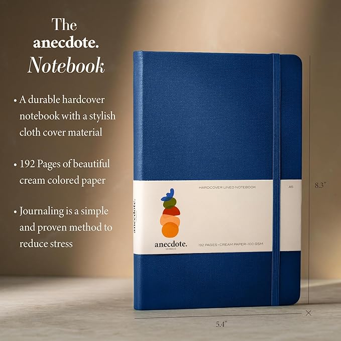 Hardcover Ruled Journal with Thick 100 gsm College Ruled Paper A5 size (8.3 inches x 5.4 inches) - Daily Writing Notebook Journal for Travel, School and Office Use - Diary Journal for Women and Men - Royal Blue