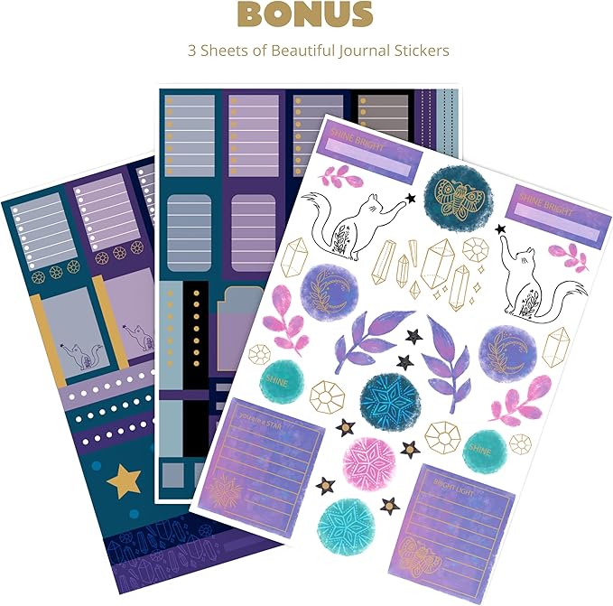 A5 Bullet Dotted Journal Notebook, 160gsm Bleed-Proof Thick Paper, 200 Numbered Dot Grid Pages, 5.8 x 8.3 Inch (Purple)