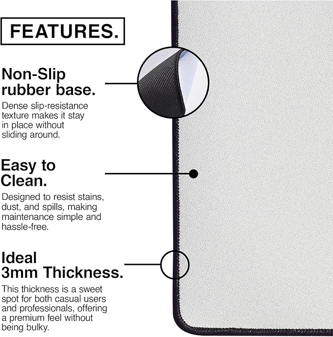 MPCO. Ukiyo-E Large Gaming Desk Pad - 36" x 17" Aeroglyde Fabric Ocean Waves Desk Mats - Washable, Smooth Glide for Precision Gaming & Work