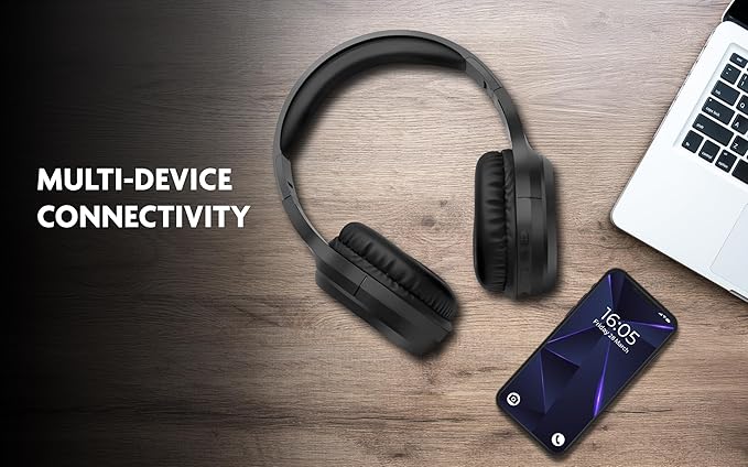 Fisher Active Noise Cancelling Headphones, Over Ear Wireless Bluetooth 5.3 w Microphone, Lightweight Comfortable Headset for Home Travel, 16H Playtime, Rechargeable, Hi-Res Sound Audio, Deep Bass