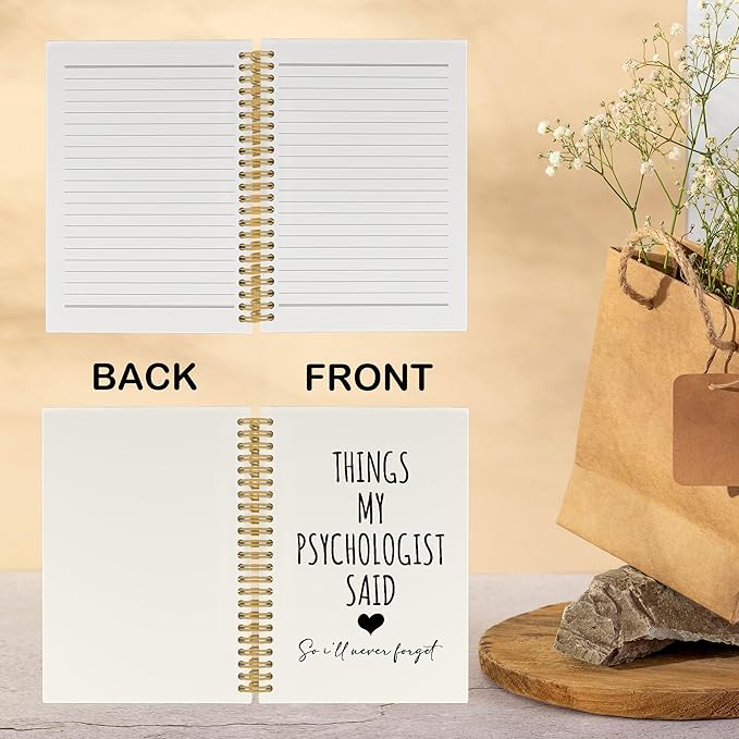 CUANFDDSF Psychology Gifts Notebook, Mental Health Therapy Journal Notebooks for Women, Psychologist Gifts for Women,Writing Pads， Mental Health Therapist Hardcover Spiral Notebook 5.5x8.3 Inch