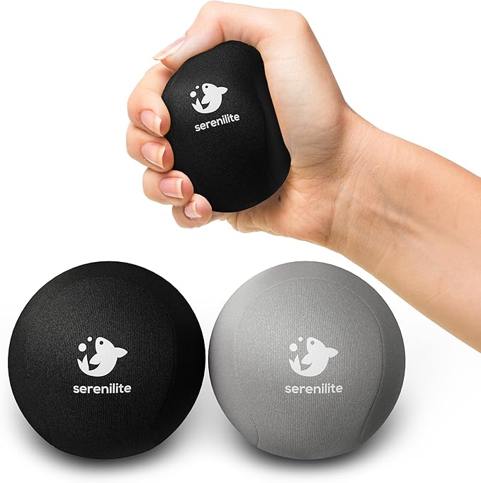 Serenilite Stress Balls for Adults, Squeeze Ball for Hand Therapy, Stress Ball, Hand Exercisers for Therapy & Grip Strengthening, Physical Therapy Balls, Hand Grip Strengthener.
