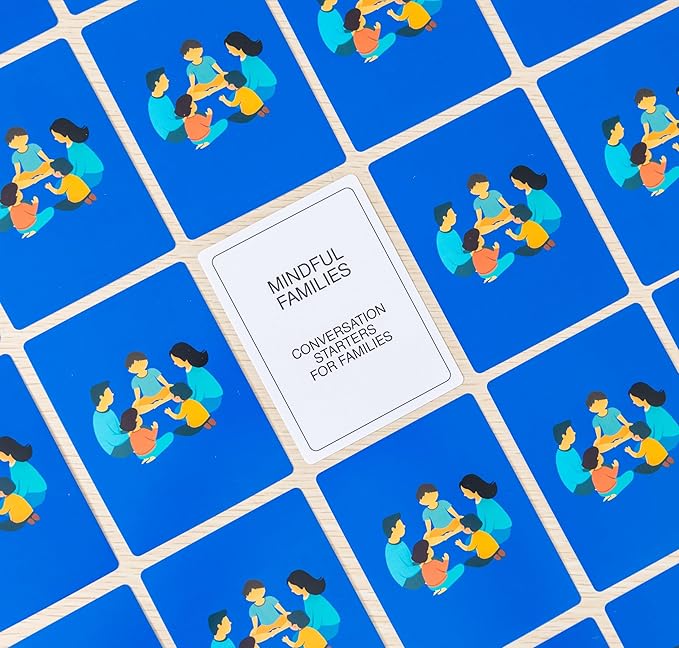 100 Mindful Families Conversation Cards – Mindfulness, Gratitude & Breathing Prompts for Self-Care at Home, Travel & Therapy