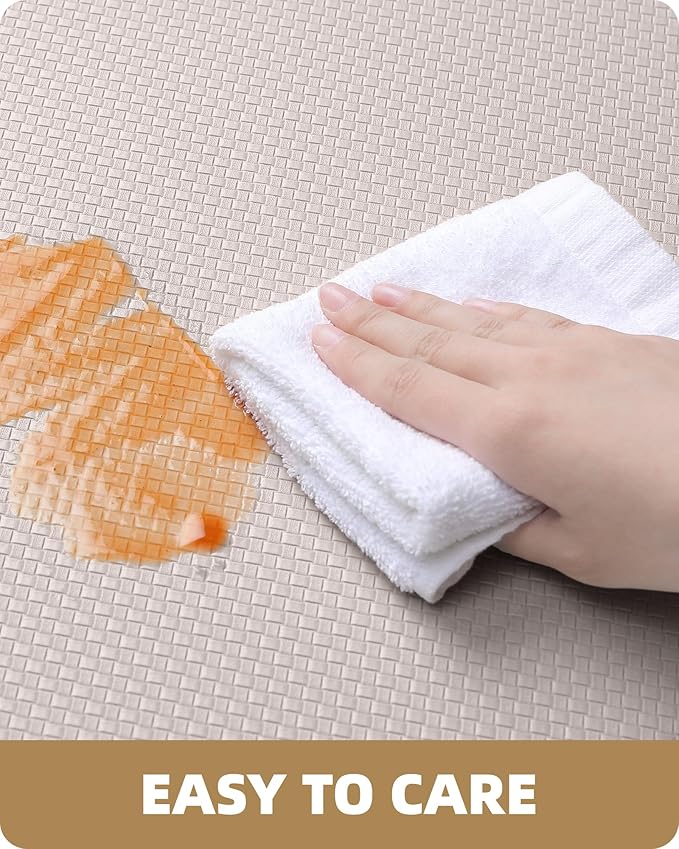 Color&Geometry Anti Fatigue Cushion Kitchen Mat for Floor -17"x79",Long,Easy Clean, Water & Oil Proof, Anti Slip, Foam Rubber Runner Rug for Front Sink Comfort Standing,Floral White