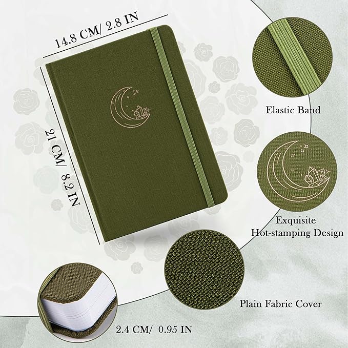 Bullet Dotted Journal, No Bleed Thick 160gsm Dotted Journal, A5 Dot Notebook, 5.8 X 8.2 IN, Hardcover Notebooks for Personal Organizers