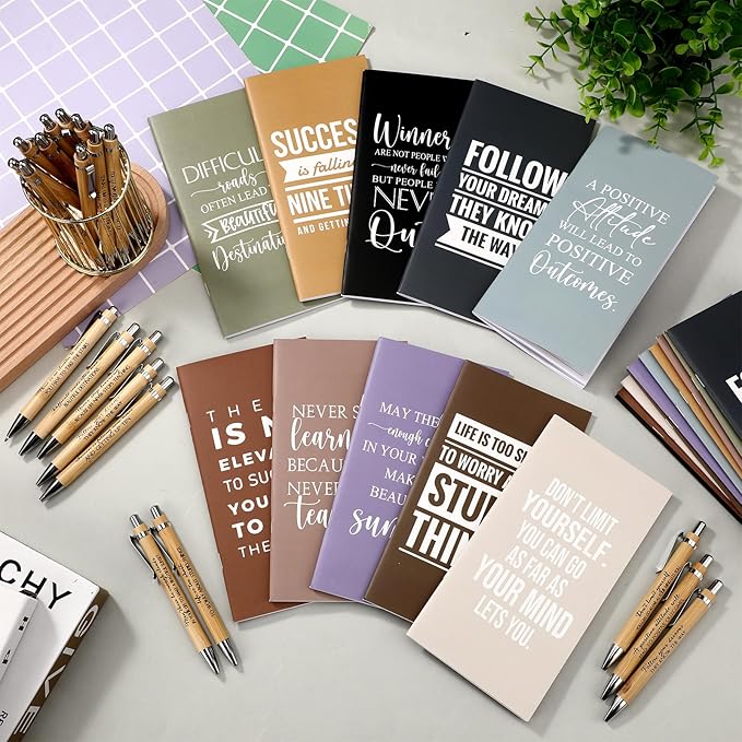 Spakon 20 Sets Christmas 2026-2027 Pocket Weekly Planners with Pens Inspirational Mini Daily Journal To Do List Goals Notepad Employee Appreciation Gift for Coworker Medical Assistant(Simple)