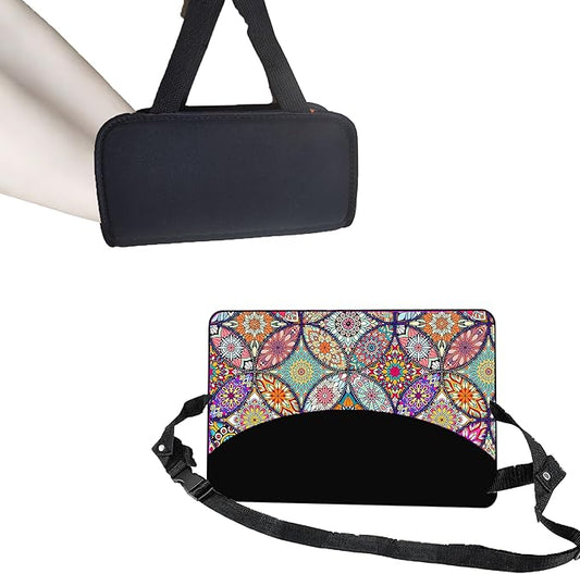 Foot Hammock for Plane Travel Essentials Relax Your Foot Rest for Airplane Gadgets Adjustable Airplane Travel Accessories for Flight Essentials,Office,Desk(Datura, 1 Pack)