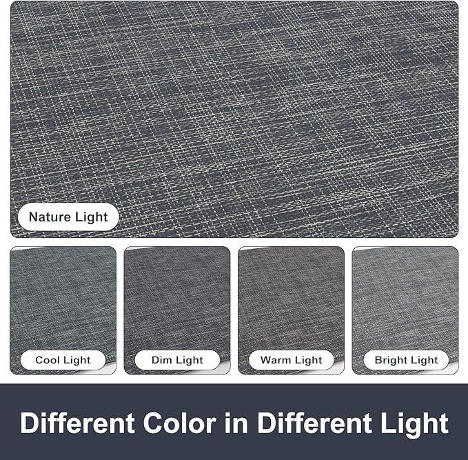 KIMODE Anti Fatigue Kitchen Mat 17.3"x29", Dark Blue Farmhouse Kitchen Floor Mats Non Slip, Textilene Kitchen Mat for Floor Non Slip, Memory Foam Standing Mat for Laundry Office Sink Desk