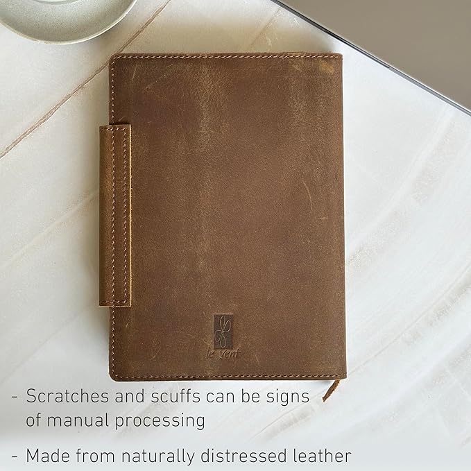 Albero Genuine Leather Journal – A5 Refillable Premium Writing NoteBook, 5x8 Cover, 360 Pages (100 GSM), Professional Organizer for Men and Women, Lined Daily Journal, Handmade Leather Note book