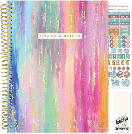 bloom daily planners 2025-2026 (8.5" x 11") Academic Year Daily Planner (July 2025 - July 2026) - Weekly & Monthly Dated Agenda Organizer with Stickers & Tabs - Creating A Life I Love