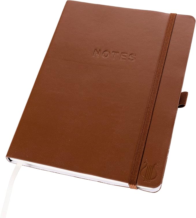 Graphique Apollo Vegan Leather Journal | Hardcover Notebook | 192 Lined Pages | Inner Pocket, Pen Loop, Elastic Closure | Work, Diary, Notes | 6” x 8”