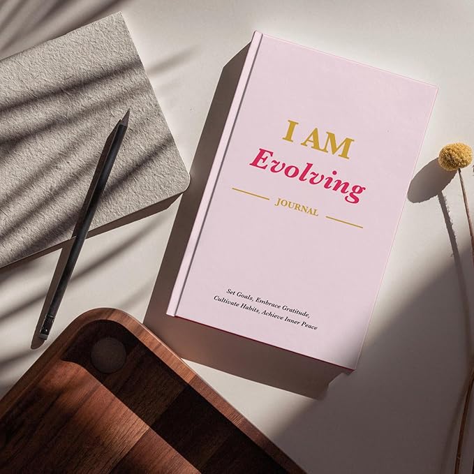 I AM Evolving Journal: Set Goals, Embrace Gratitude, Cultivate Habits, Achieve Inner Peace | Undated Gratitude Journal for Personal Development, Mindfulness, & Daily Reflection. (Misty Rose)