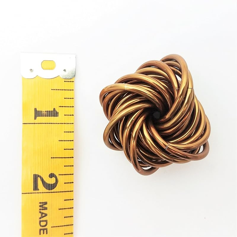 Möbii Fidget Ball (Solid Color): Quiet Mobius ADHD Anxiety Stim Stress Relief Toy Tool for Home Travel Office or Desk (Medium, Full, Caramel)
