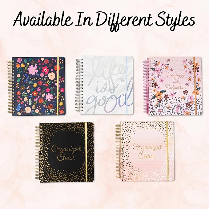 2025-2026 Monthly Large Planner- Daily, Weekly & Monthly Organizer with 3 Pens & Stickers - Organized Chaos Pink, January 2025 to June 2026, Stylish & Durable