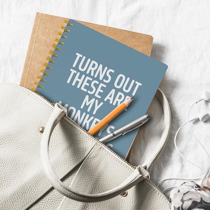 EKGJW Funny Notebooks for Work,Blue Aesthetic Journal, Funny Boss Day Gifts, Boss Gifts for Men Women, Funny Gifts for Boss, Boss Office Decor, Spiral Notebook 5.5x8.3 Inch