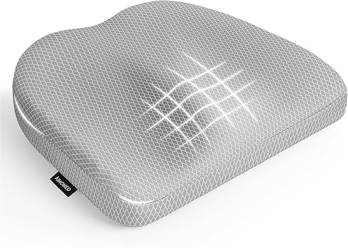 Office Chair Cushion - More Breathable Pressure Relief Seat Cushion with Hours Sitting on Gaming/Car/Wheelchair, Soft Extra-Dense Air Fiber for Orthopedic Coccyx, Sciatica & Hip Support