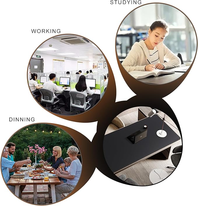 MAIDERN Leather Desk Mat, (5XL) 55” x 31.5” Reversible Office Desk Pad Mat, Cork & Leather Large Mouse pad for Desk, Waterproof Computer Desk Mat for Gaming Home Office (Black)