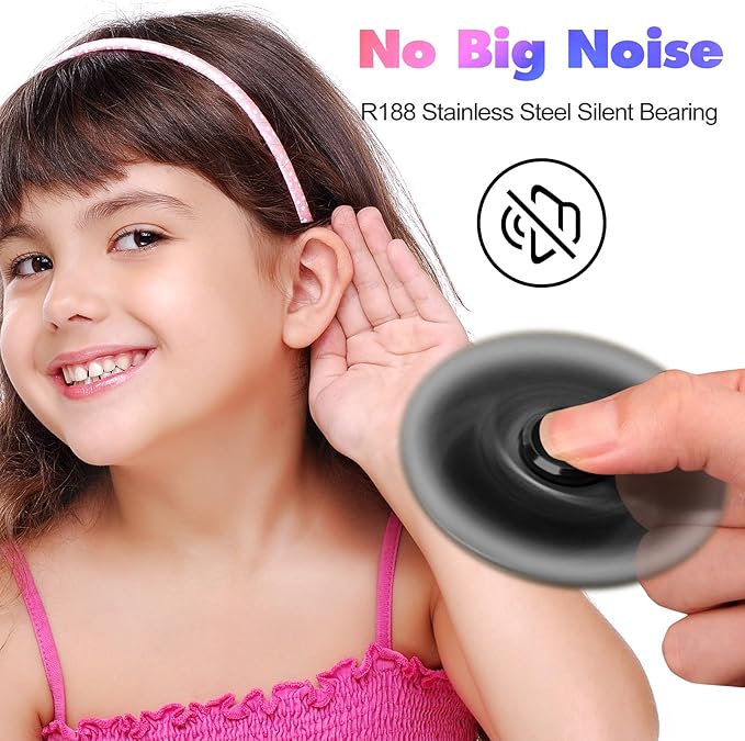 Fidget Spinners Toy, 3-8 Min Spins Time Stainless Steel Bearing Metal Fidget Spinner, EDC ADHD Stress Anxiety Relieves Fidgets Finger Toys, Novelty Toy for Kids and Adults