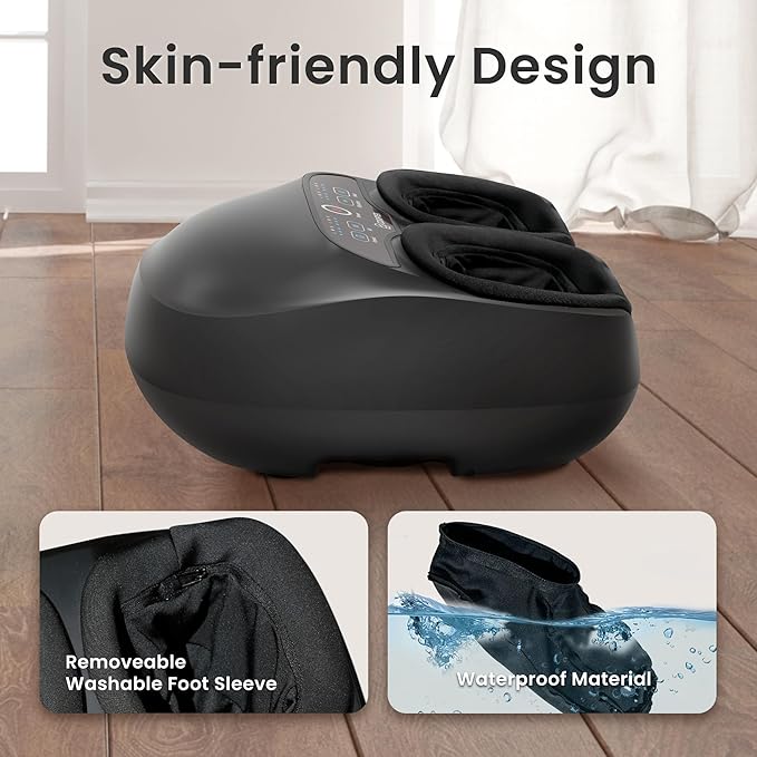 COMFIER Shiatsu Foot Massager with Heat,Feet Massager Machine for Plantar Fasciitis Neuropathy, Gifts for Him/Her, Remote Control,Pause Function,UP to Men Size 13, Foot Massage