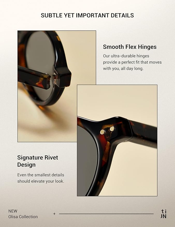 TIJN Olisa Blue Light Blocking Glasses for Women Men,Oval Glasses Frame Bluelight Glasses for Gaming/Computer/Screen