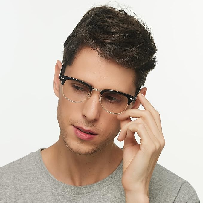 GUDVUE Blue Light Glasses, Computer/Gaming/TV/Phones Glasses for Women/men, Anti Glare/UV400/Eye Strain, Black/Golden