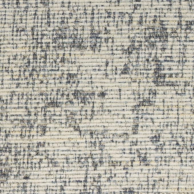 Sweet Home Collection Chair Cushion Memory Foam Pads Honeycomb Pattern Slip Non Skid Rubber Back Rounded Square 16" x 16" Seat Cover, 12 Pack, Broadway Cream/Blue