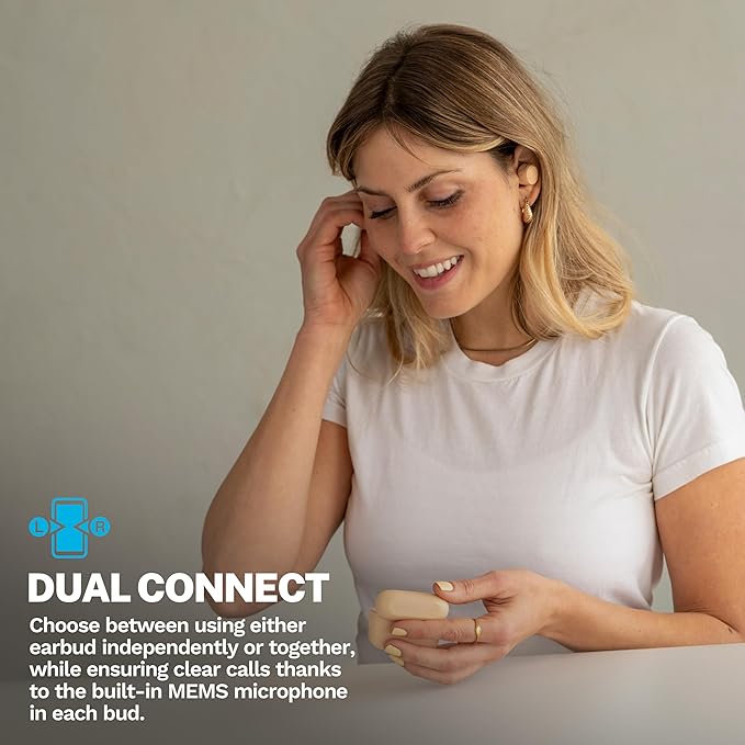 JLab Go Air Pop+ Tones True Wireless Earbuds, in Ear Headphones, Bluetooth Earphones, 35H Playtime Ear Buds, Bluetooth Earbuds with Microphone, USB-C Charging Case, Dual Connect, EQ3 Sound, (155 N)