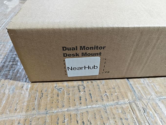 Dual Monitor Desk Mount for 13-32" Computer Screen,Adjustable Gas Spring Monitor Arm,Each Arm Holds 4.4 to 22 lbs,Swivel/Tilt/Rotation,VESA 75X75mm 100X100mm,C Clamp & Grommet Mounting Base