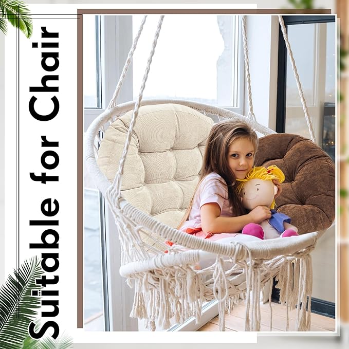 Jerify 4 Pcs Floor Pillow Cushions 22 x 22 Inch Round Square Large Meditation Floor Pillow for Classroom Adult Meditation Picnic Party Cushion for Seating Gift Christmas(Brown,Round)