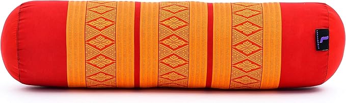 Leewadee Small Yoga Bolster – Shape-Retaining Cervical Neck Roll, Tube Pillow for Comfortable Reading, Kapok Filling, 22 x 6 x 6 inches
