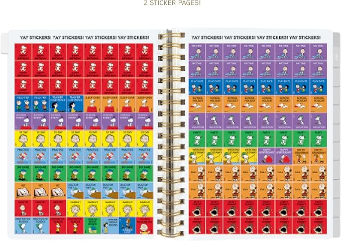 Graphique 2026 Spiral Frosted Cover Planner | 18 Month Organizer July 2025 - Dec. 2026 | Weekly & Monthly Spreads | To-Do & Note List | Reference Tabs | Reminder Stickers | Snoopy on House | 8” x 10”