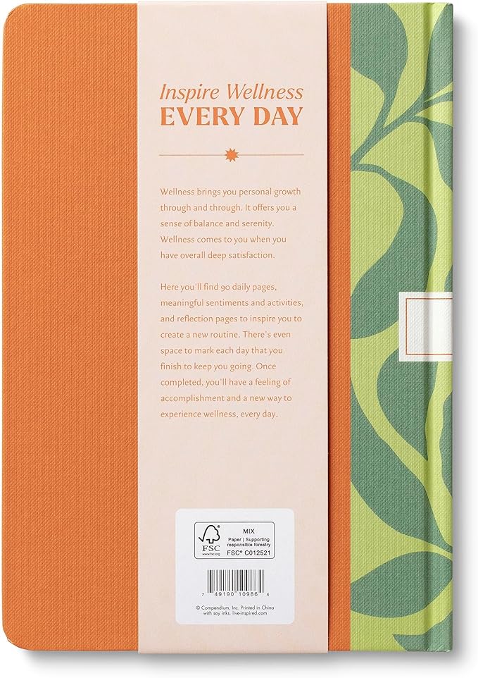 Compendium – Wellness Every Day Guided Journal: A Daily Practice for Personal Growth and Balance – A 5-Minute a Day Wellness Notebook – An Inspiring Daily Journal for Forming New Habits