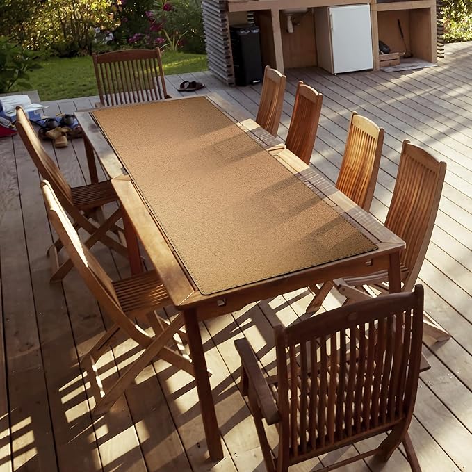 MAIDERN Leather Desk Mat, (5XL) 78.7” x 24” Reversible Large Desk Pad Mat, Cork & Leather Large Mouse pad for Desk, Waterproof Computer Desk Mat for Gaming Home Office (Black)