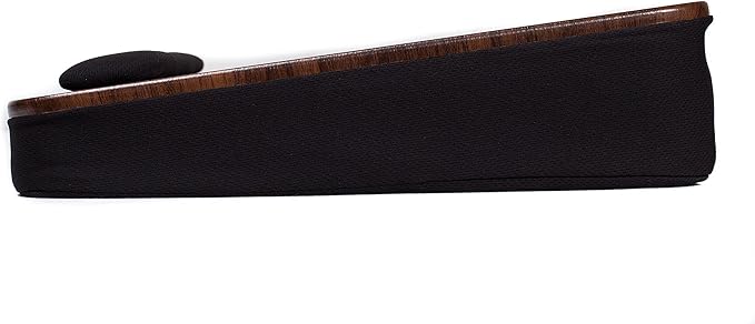 Sofia + Sam Multi Tasking Lap Desk with Memory Foam Cushion | Wrist Rest Cushion | Fits Laptops Up to 17" | Portable Laptop and Book Stand | Black | Wood Top | Work from Home