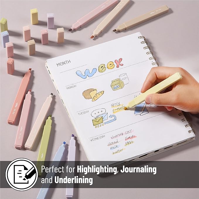 Mr. Pen- Aesthetic Highlighters, 10 pcs, Colorful, Chisel Tip, Cute Highlighters Assorted Colors, Bible Highlighters and Pens No Bleed, No Bleed Highlighters for Bible Pages No Bleed