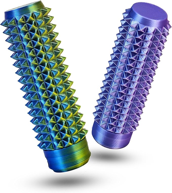 Lisgicabin Little Ouchies Pain Fidget, Pain Stim Fidget for Adults, Spiky Sensory Stim Tool for Anxiety and Stress Relief(2 Pack BlueGold + BluePurple)