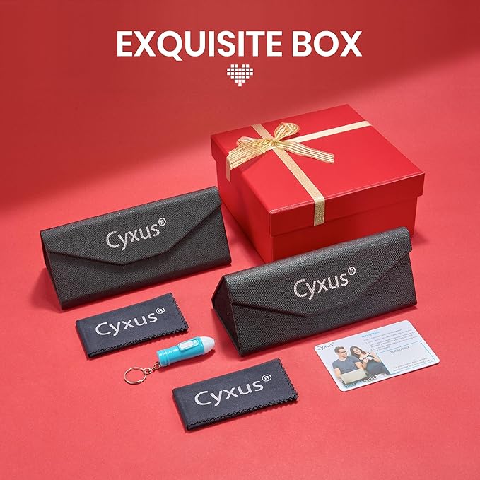 Cyxus Blue Light Glasses for Men Women Reduce Eye Strain UV Blocking for Computer Screen 8082