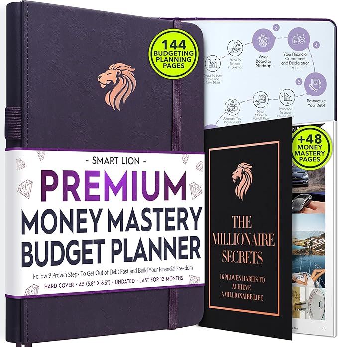 Financial Planner - Monthly Budget Planner & Monthly Bill Organizer | A 12-Month Journey to Financial Freedom | Bill Payment Tracker Organizer, Debt, Expense Tracker & Money Saving with Pockets