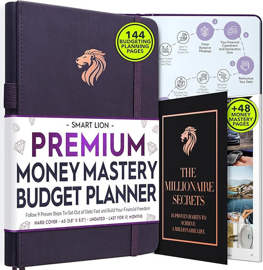 Financial Planner - Monthly Budget Planner & Monthly Bill Organizer | A 12-Month Journey to Financial Freedom | Bill Payment Tracker Organizer, Debt, Expense Tracker & Money Saving with Pockets