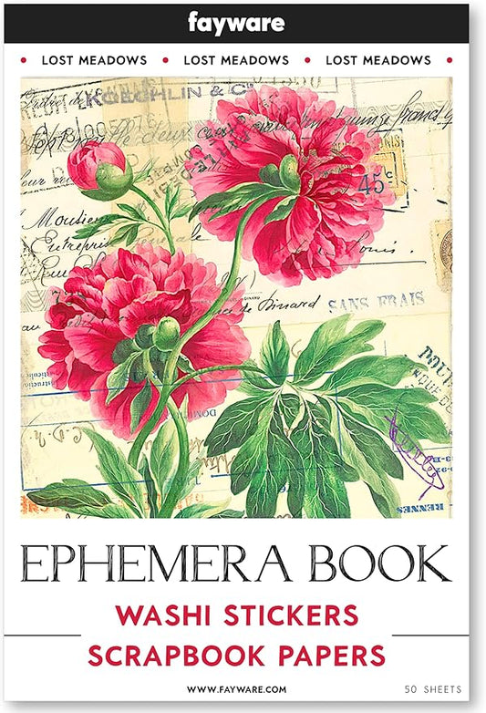 Vintage Washi Stickers for Journaling - Ephemera Book for Journaling with 414 Stickers & 20 Scrapbook Papers. Junk Journal Supplies, Scrapbooking Supplies