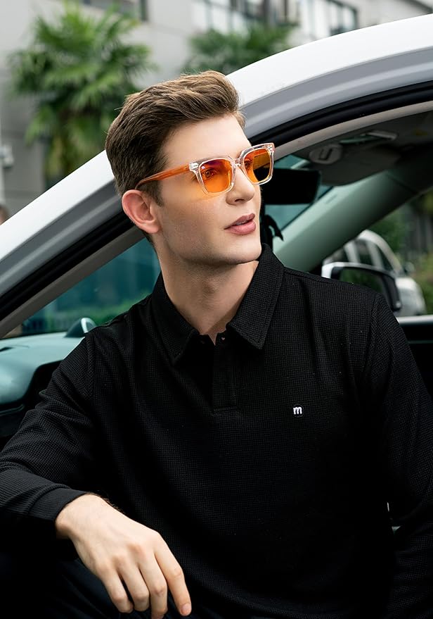 99.9% Blue Light Blocking Glasses for Men Women Anti-Fatigue Computer Gaming Glasses Stop Eyestrain Headaches