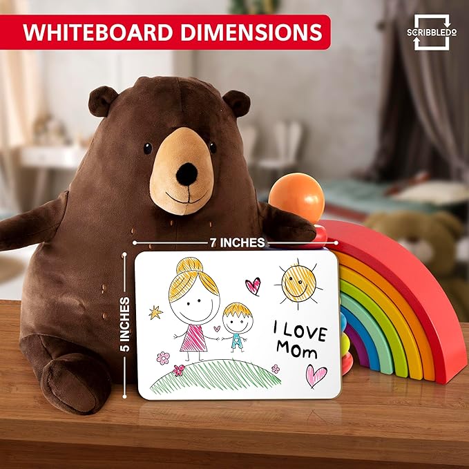 Scribbledo Small White Board Dry Erase Mini Whiteboard 5x7 Inch Small Dry Erase Board Board Dry Erase Lapboards Handheld Personal White Boards for Students Small Whiteboard Office Kitchen