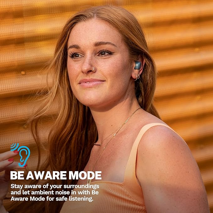 JLab Go Air Pop+ True Wireless Earbuds, in Ear Headphones, Bluetooth Earphones, 35H Playtime Ear Buds, Bluetooth Earbuds with Microphone, USB-C Charging Case, Dual Connect, EQ3 Sound, Slate