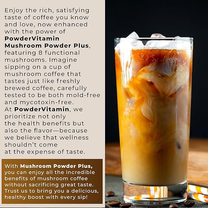 Organic Mushroom Coffee Certified Mold & Mycotoxin-Free GrassFed Collagen Types I & III 8 Fruiting Body Mushrooms Tested for Beta-Glucans Focus Energy Digestion & Immunity 30 Servings