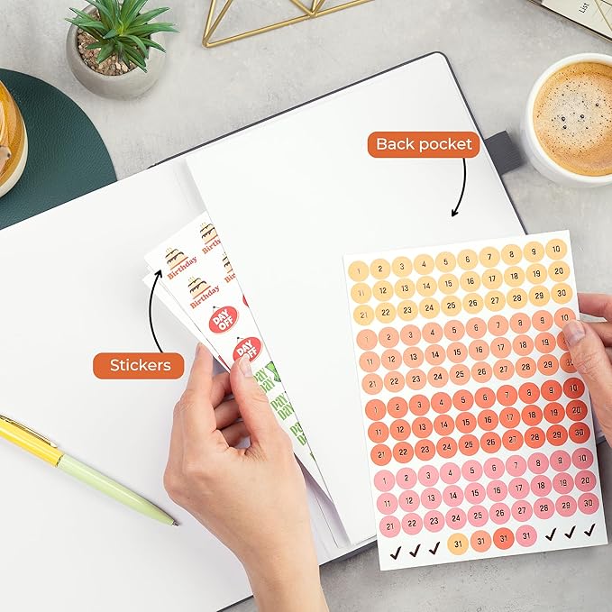 Clever Fox Appointment Book – Hourly Schedule Planner with 15-Minute Increments – Time Box Planner for Daily Work & To-Dos – Weekly & Monthly Spreads, Undated, Hardcover, 8.3x11″ (Silver Black)