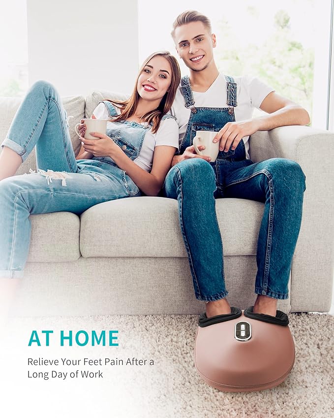 Nekteck Shiatsu Foot Massager Machine with Soothing Heat, FSA Eligible Air Compression Deep Kneading Therapy, Improve Blood Circulation and Foot Wellness, Relax for Home Office Use, HSA Eligible